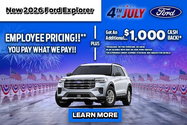 2026 Ford Explorer Employee Pricing Offer Mobile
