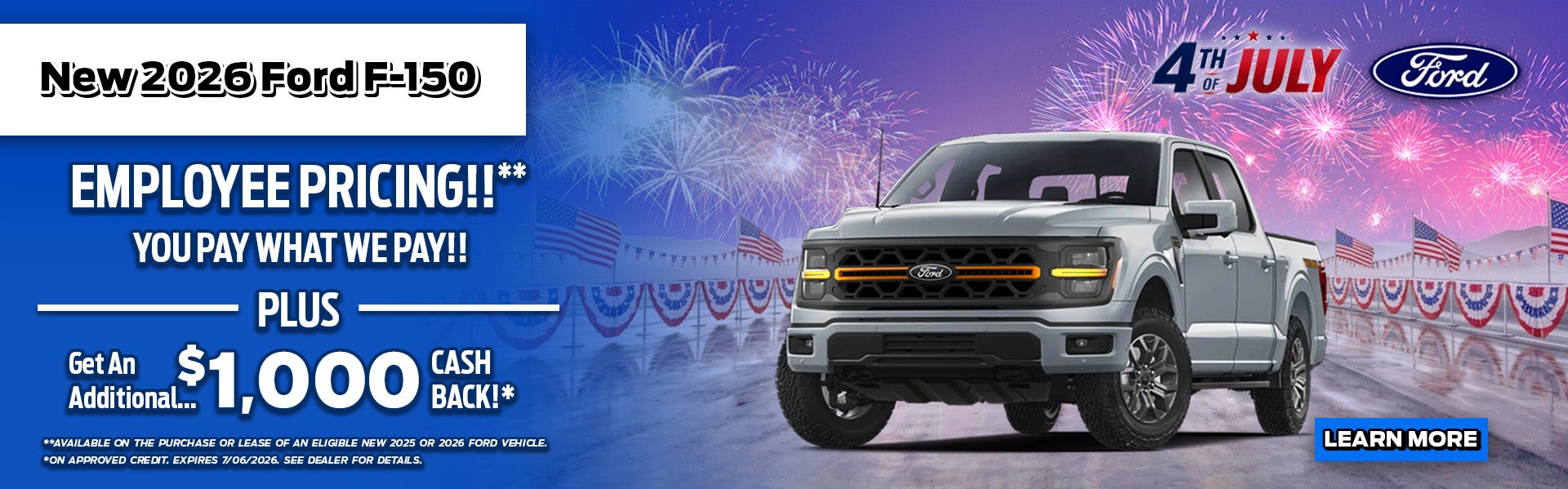 2026 Ford F-150 Employee Pricing Offer Desktop