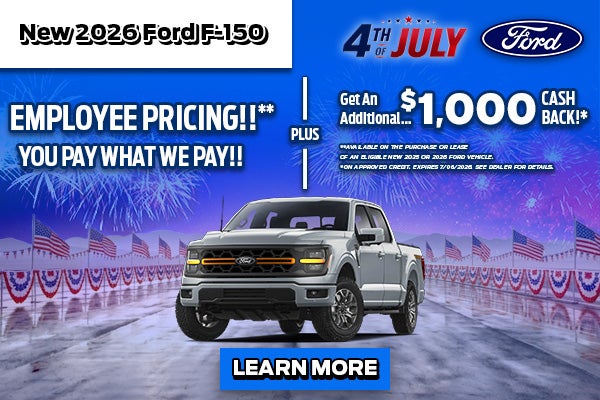 2026 Ford F-150 Employee Pricing Offer Mobile