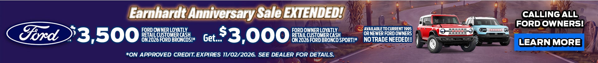 Earnhardt Anniversary Sale Extended