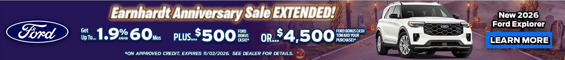 Earnhardt Anniversary Sale Extended