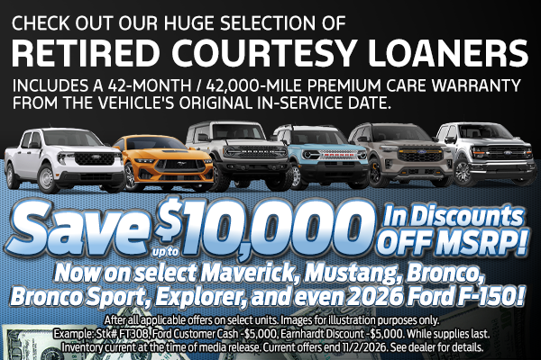 Earnhart Ford Retired Courtesy Loaners