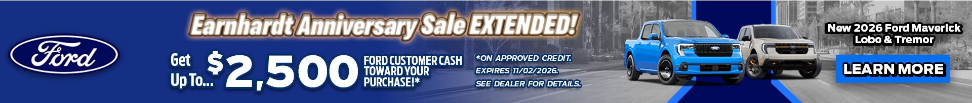 Earnhardt Anniversay Sale Extended
