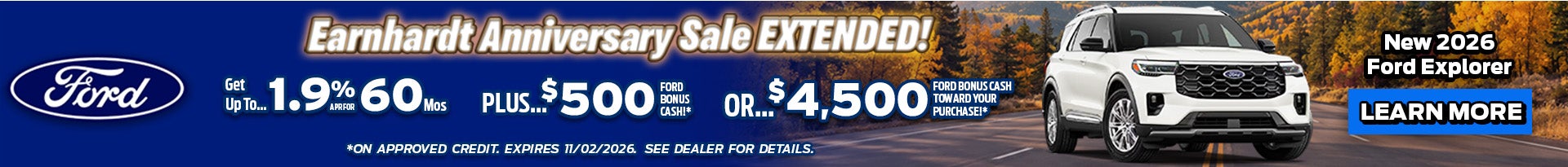 Earnhardt Anniversary Sale Extended