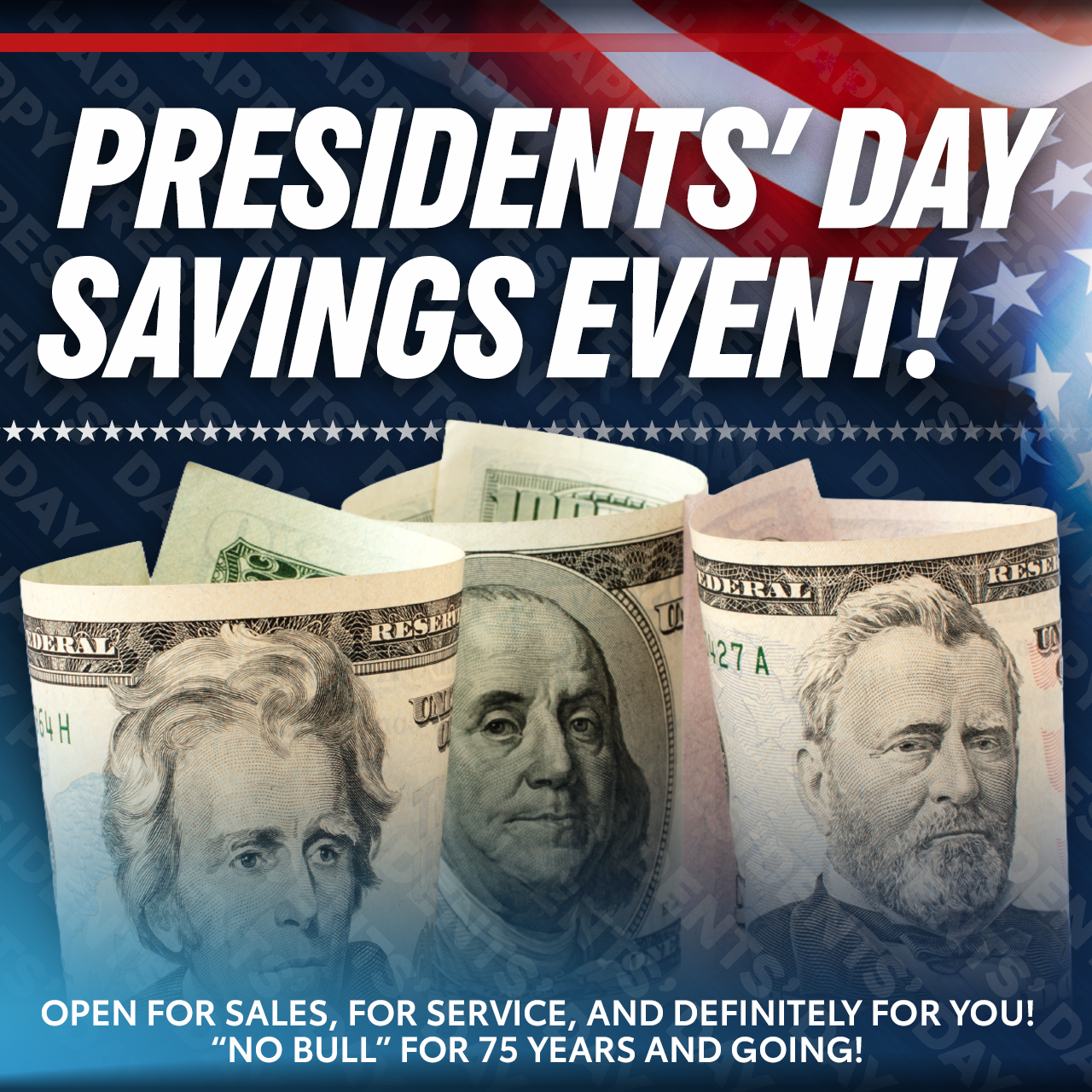 Presidents' Day Savings Event!