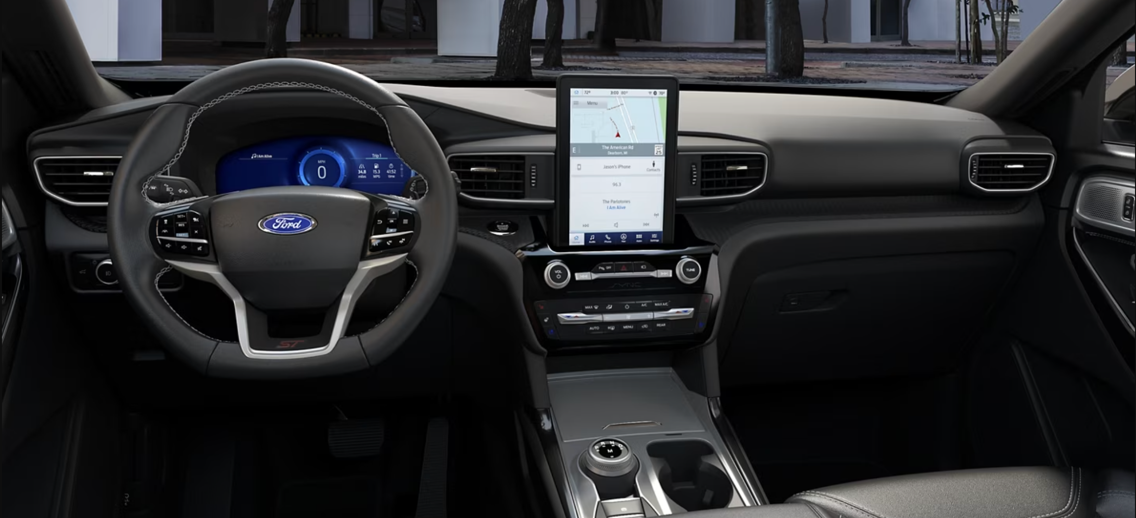 Interior dashboard of a 2023 Ford Explorer