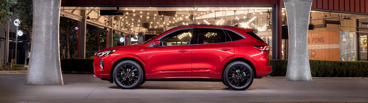 Red Ford Escape Rear View